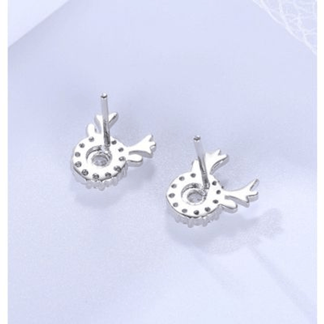 Boucles d'oreilles en argent 925 rhodié avec pierre précieuse brillante marie perle