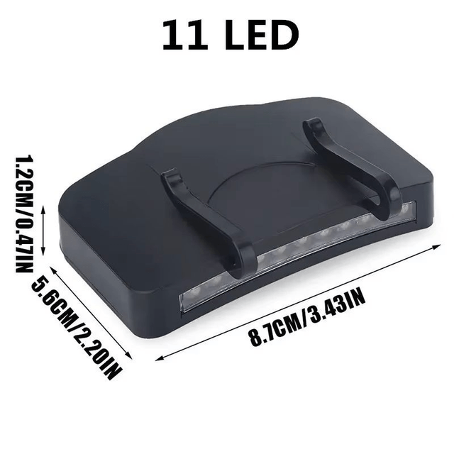 Lampe de casquette à clipser à 11 LED