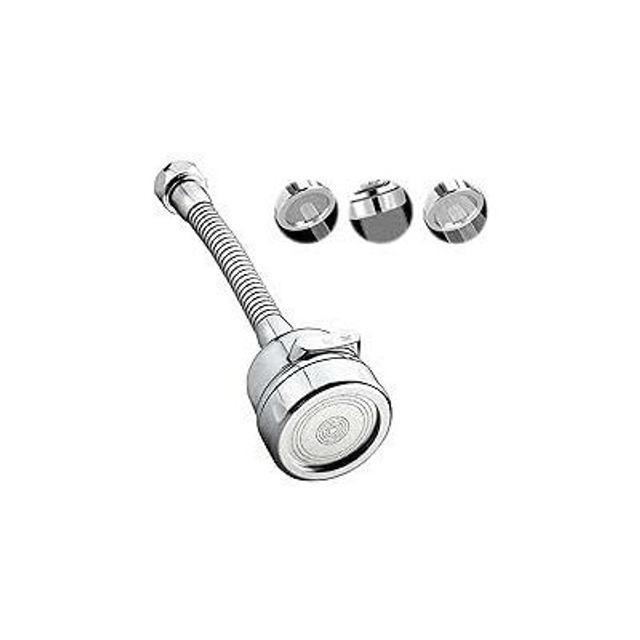 robinet  douche de cuisine, filtre de bec de robinet universel rotatif galvanisé, Trois mode de sortie d'eau