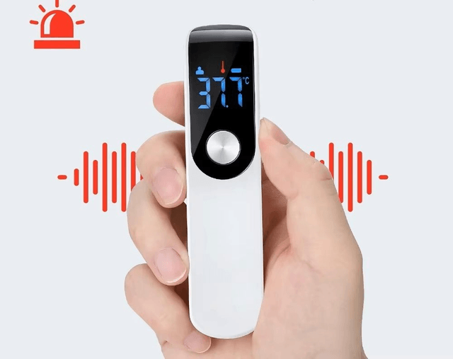  Thermomètre numérique sans contact blanc