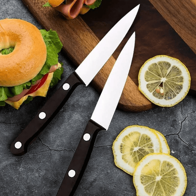 6-pack couteau noir, couteau de cuisine couteau de chef professionnel