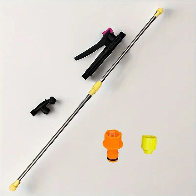 Lance d'arrosage télescopique ajustable de 45-80cm avec bec à double angle et poignée ergonomique,