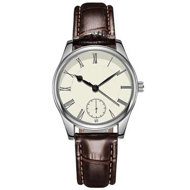 montre à quartz chiffres romains pour femme bracelet cuir crocodile nouvelle collection