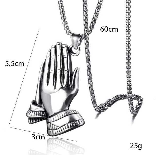 Colliers pendentifs mains de prière 