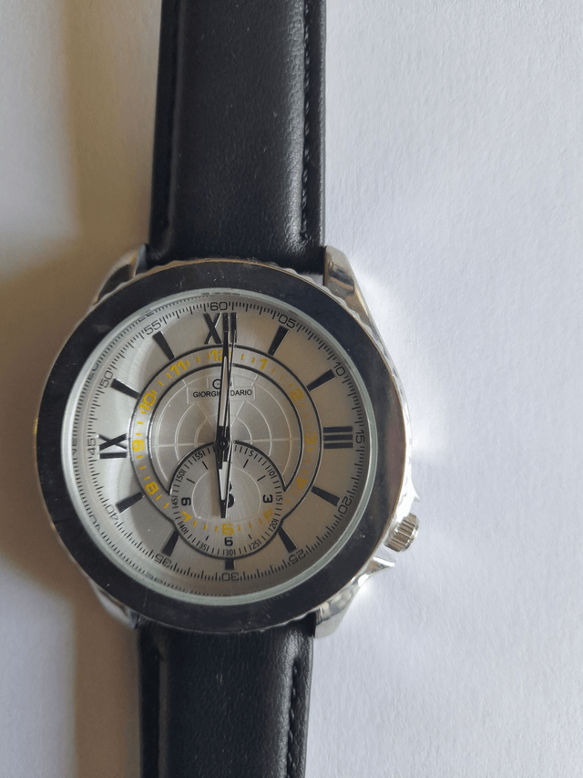 Montre homme Giorgio & Dario bracelet cuir noir