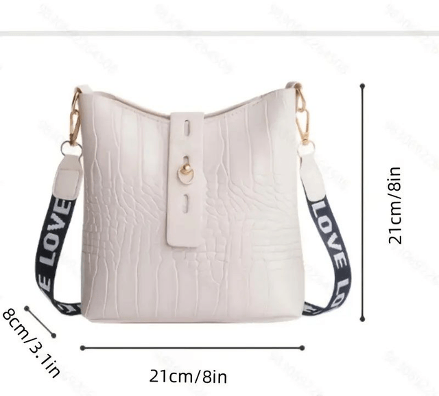 sac à bandoulière à motif de crocodile vert