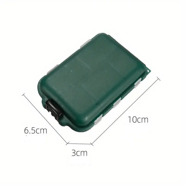  Boîte de Rangement en Plastique Vert 10 Compartiments Double Face