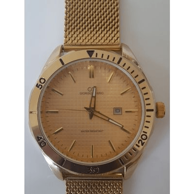  montre Giorgio & Dario tendance homme, étanche et son bracelet maille milanaise doré