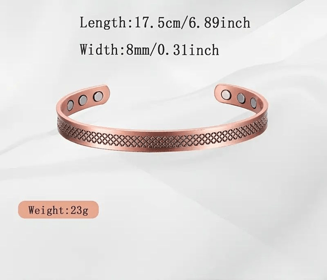  Bracelet magnétique en cuivre hypoallergénique,