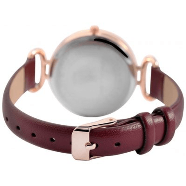 montre femme trass or rose bracelet cuir marron
