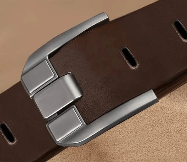 Ceinture Rétro marron Pour Hommes 130 cm Boucle À Épingle