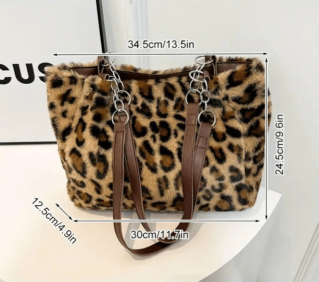 Grand sac fourre-tout léopard pour femme