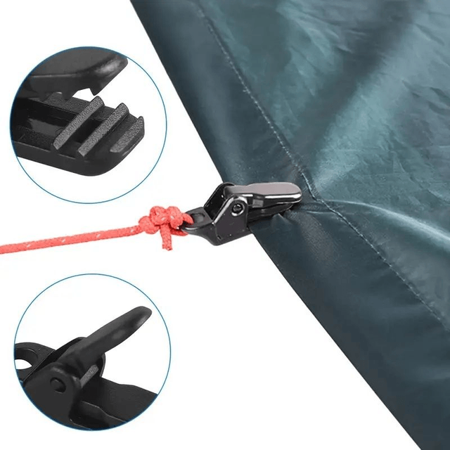 20 Clips de Bâche Multi-Fonction pour le Camping en Plein