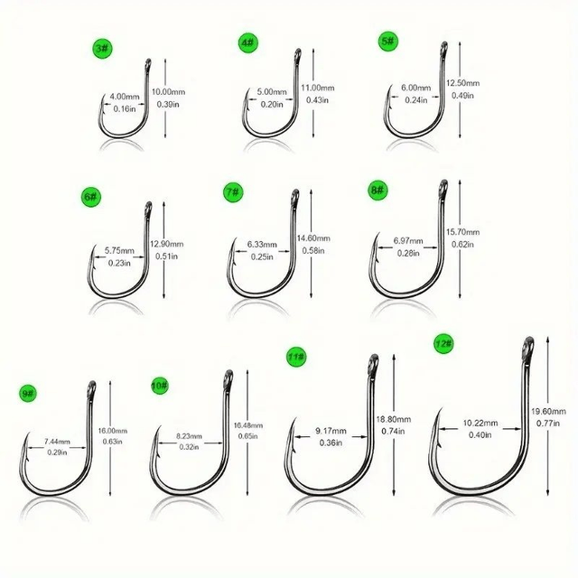Ensemble d'hameçons de pêche 