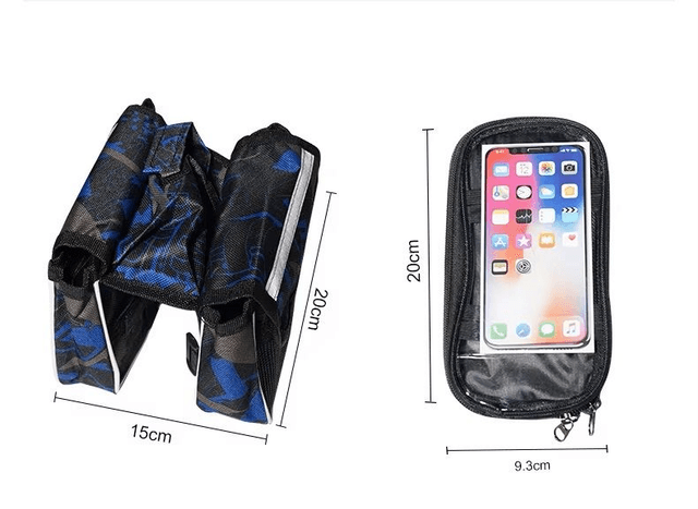 Sacoche étanche pour cadre avant de vélo, sac de rangement  étui de téléphone pour écran tactile