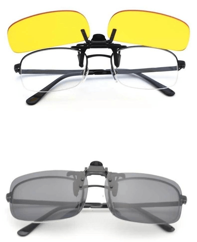 Lunettes de mode à clip pour hommes avec verres grossissants 2 PC