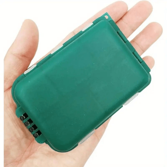  Boîte de Rangement en Plastique Vert 10 Compartiments Double Face
