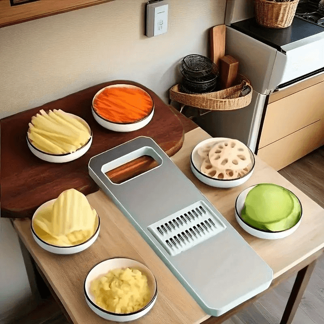Ensemble de Hachoir à Légumes Multifonctionnel mandoline 7 PC