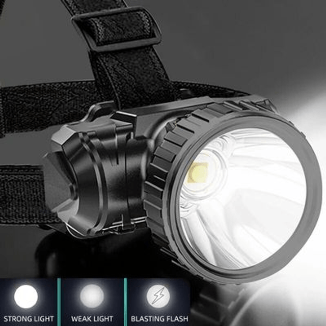 Lampe frontal  LED, USB, lampe de poche montée sur la tête ultra lumineuse