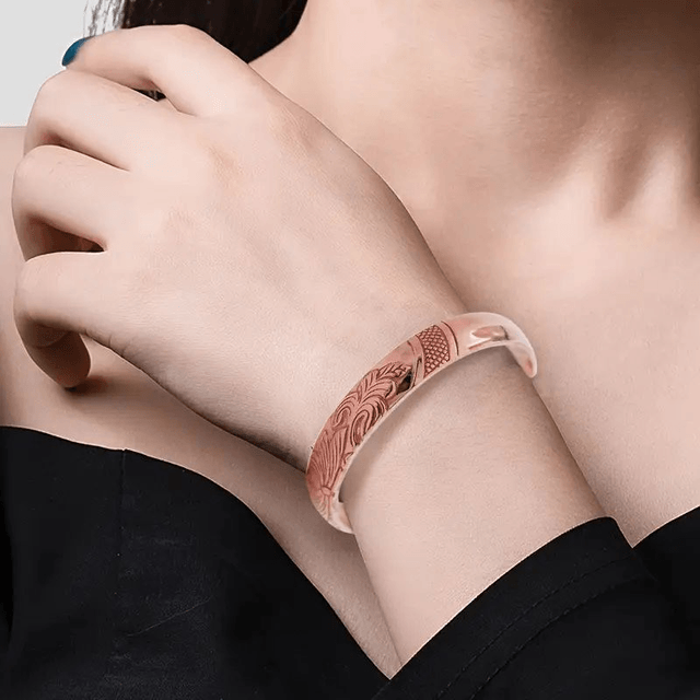 Bracelet magnétique en cuivre, bracelet de taille ouverte réglable, 