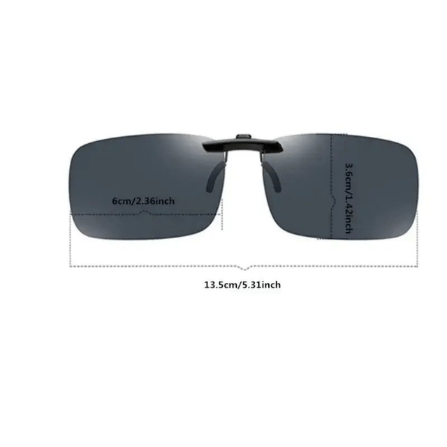Lunettes de soleil unisexes à clipser avec verres rabattables 2 PC