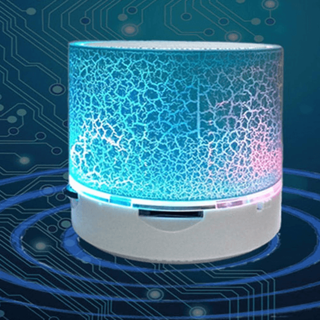 Mini Enceinte Bluetooth Portable Puissant avec LED, sans fil, pour l'Extérieur, Main Libre Téléphone  couleur vert