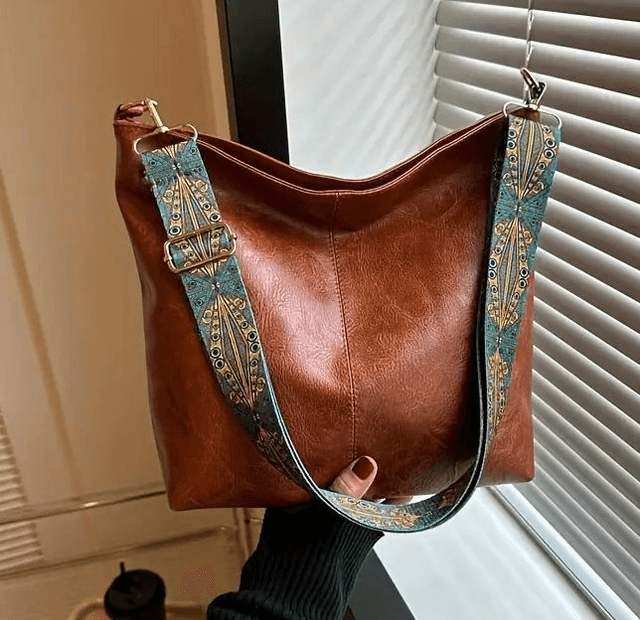 sac à bandoulière vintage femme en cuir Marie Perle