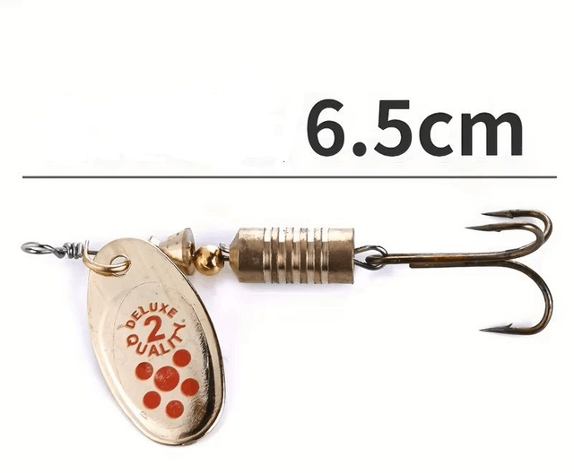 Lot d'appâts métalliques pour la pêche doré 10 PC