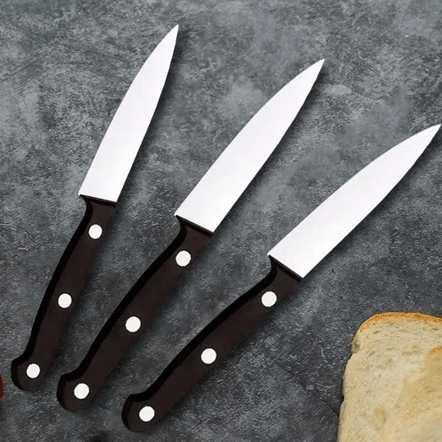 6-pack couteau noir, couteau de cuisine couteau de chef professionnel