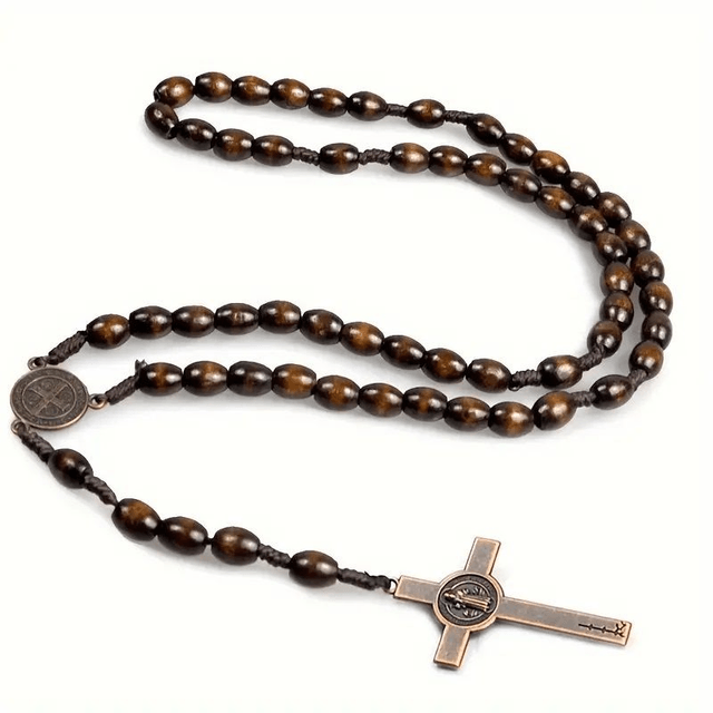 Chapelet en perles de bois, unisexe chapelet catholique