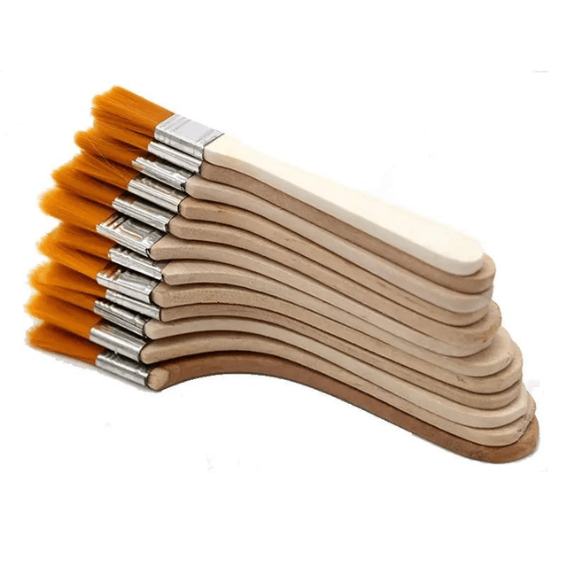 Ensemble de 12 Pinceaux Plats en Nylon