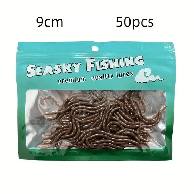 Leurres bionique de Pêche Réalistes en Forme de Ver 50 PC 