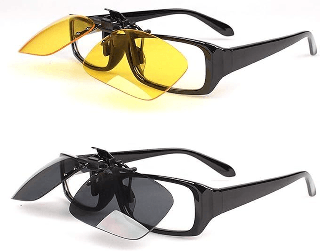 Lunettes de mode à clip pour hommes avec verres grossissants 2 PC