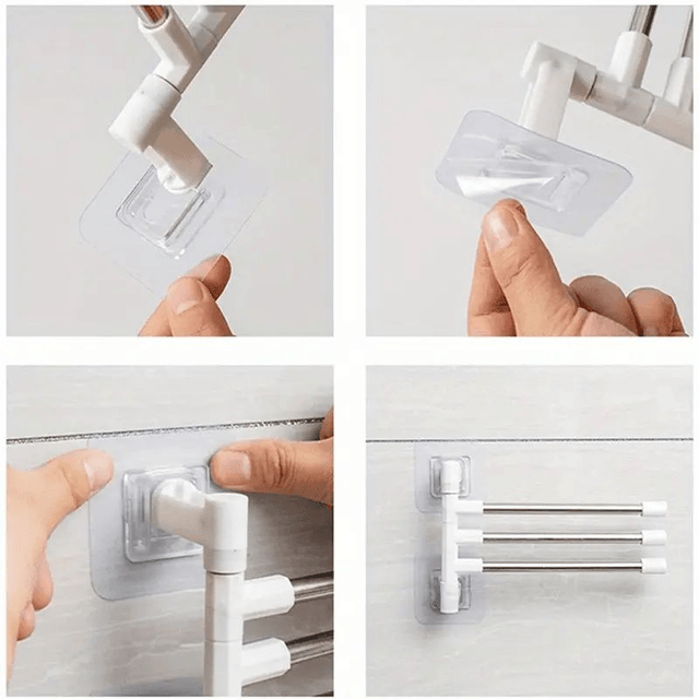 porte serviette de Salle de Bain 5 barres aluminium