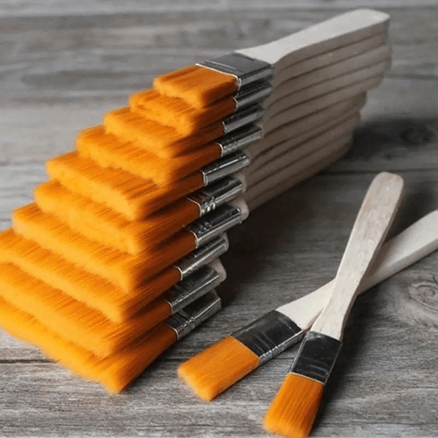 Ensemble de 12 Pinceaux Plats en Nylon