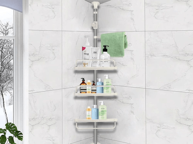 Étagère d'angle pour salle de bain, baignoire,