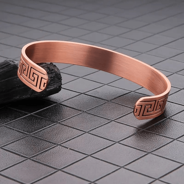 Bracelet magnétique en cuivre ajustable design minimaliste 