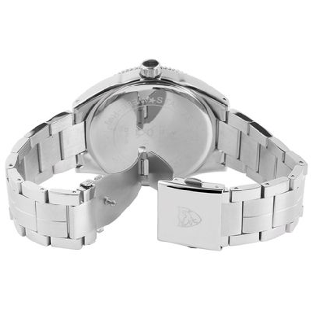 Montre Pierrini homme deux cadrans jours et chiffres étanche aiguilles lumineuse bracelet acier inoxydable