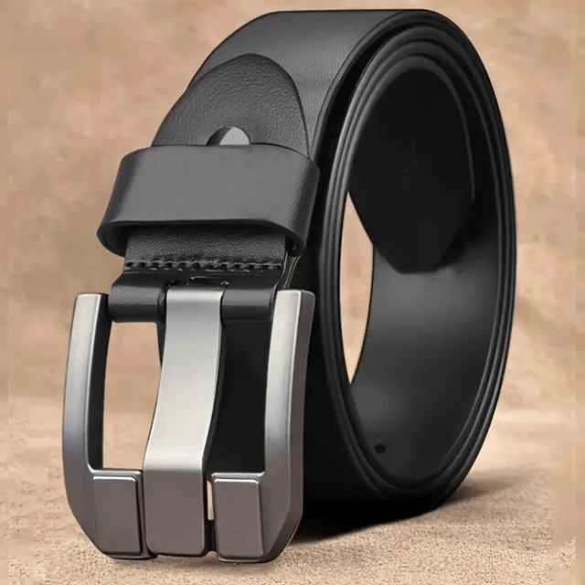 Ceinture Rétro noir Pour Hommes 130 cm Boucle À Épingle