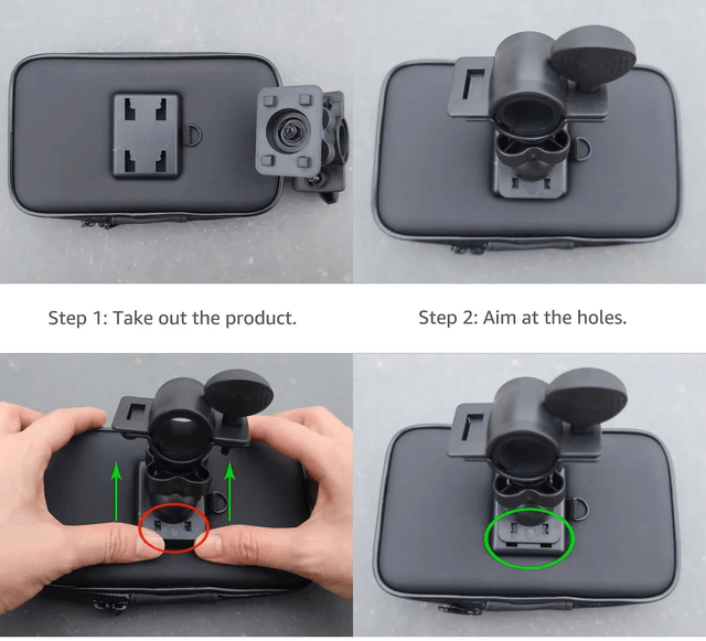 Support de téléphone pour guidon de vélo et moto, étui étanche