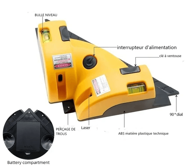 Niveau Laser infrarouge, Projection verticale et horizontale