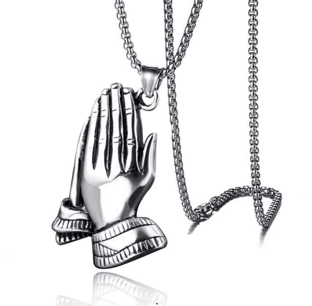 Colliers pendentifs mains de prière 