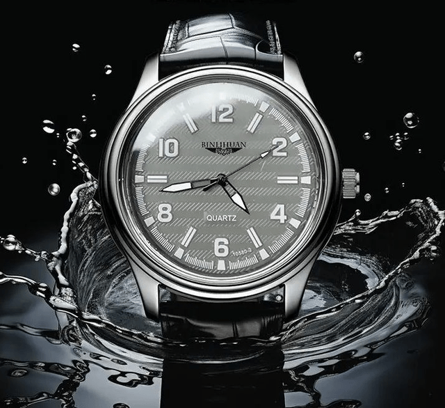 montre pour hommes bracelet cuir étanche 3 bars