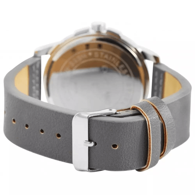 Montre marque Excellanc sport homme bracelet cuir gris