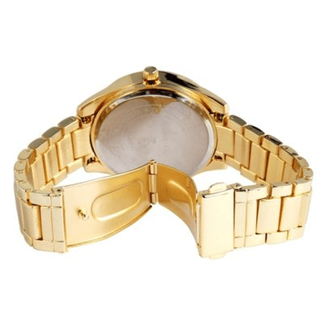  Montre marque Excellanc femme bracelet acier inoxydable de couleur dorée 