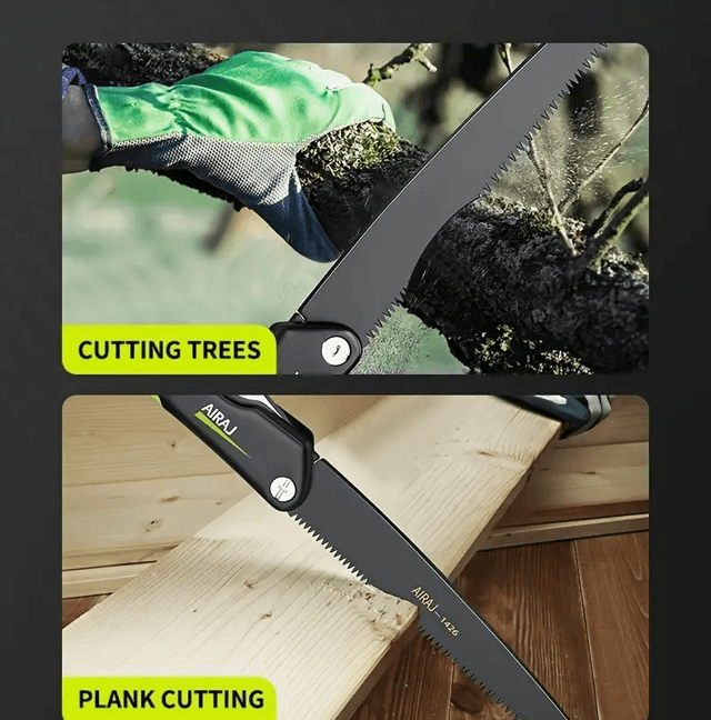  Scie à main en métal durable pour le travail du bois et la coupe d'arbres