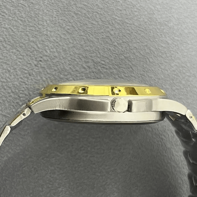  montre à Quartz hommes argent dorée bracelet en acier