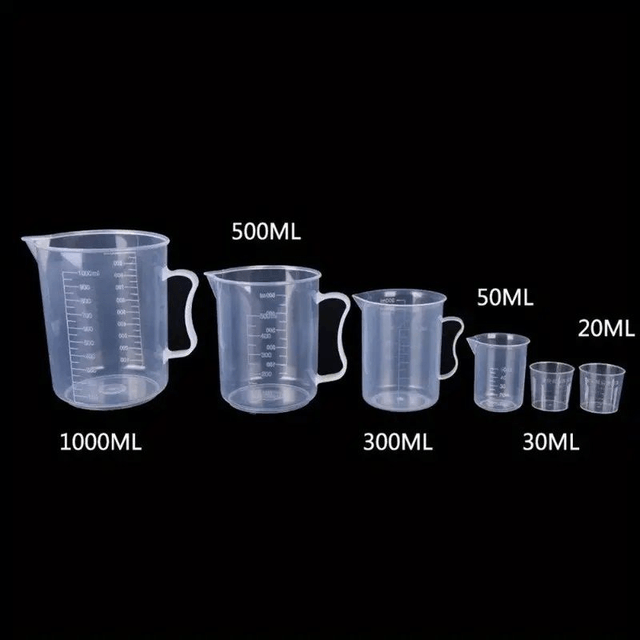 Ensemble de 6 tasses à mesurer liquides en plastique, outils de mesure polyvalents de cuisine,