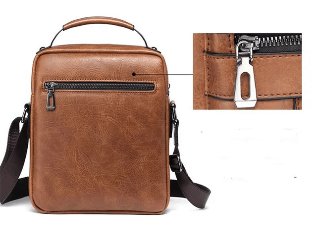 sac À Bandoulière Pour Homme, Vintage En Cuir Décontracté Pour Affaires, Sac Bandoulière