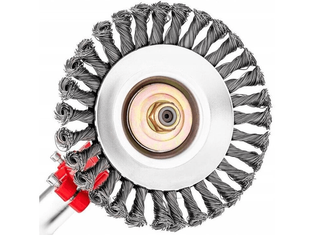 Brosse métallique pour débroussailleuse à essence, tête de 200 mm